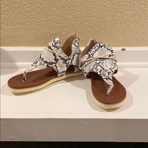 Snakeskin gladiator shoes size 7.5